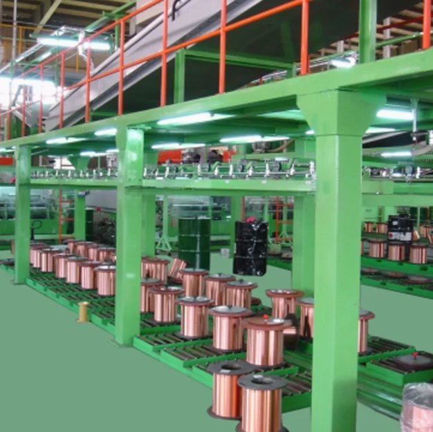 32-Line Auto Change Bobbin Enameling Machine 0.1-0.3mm Wire